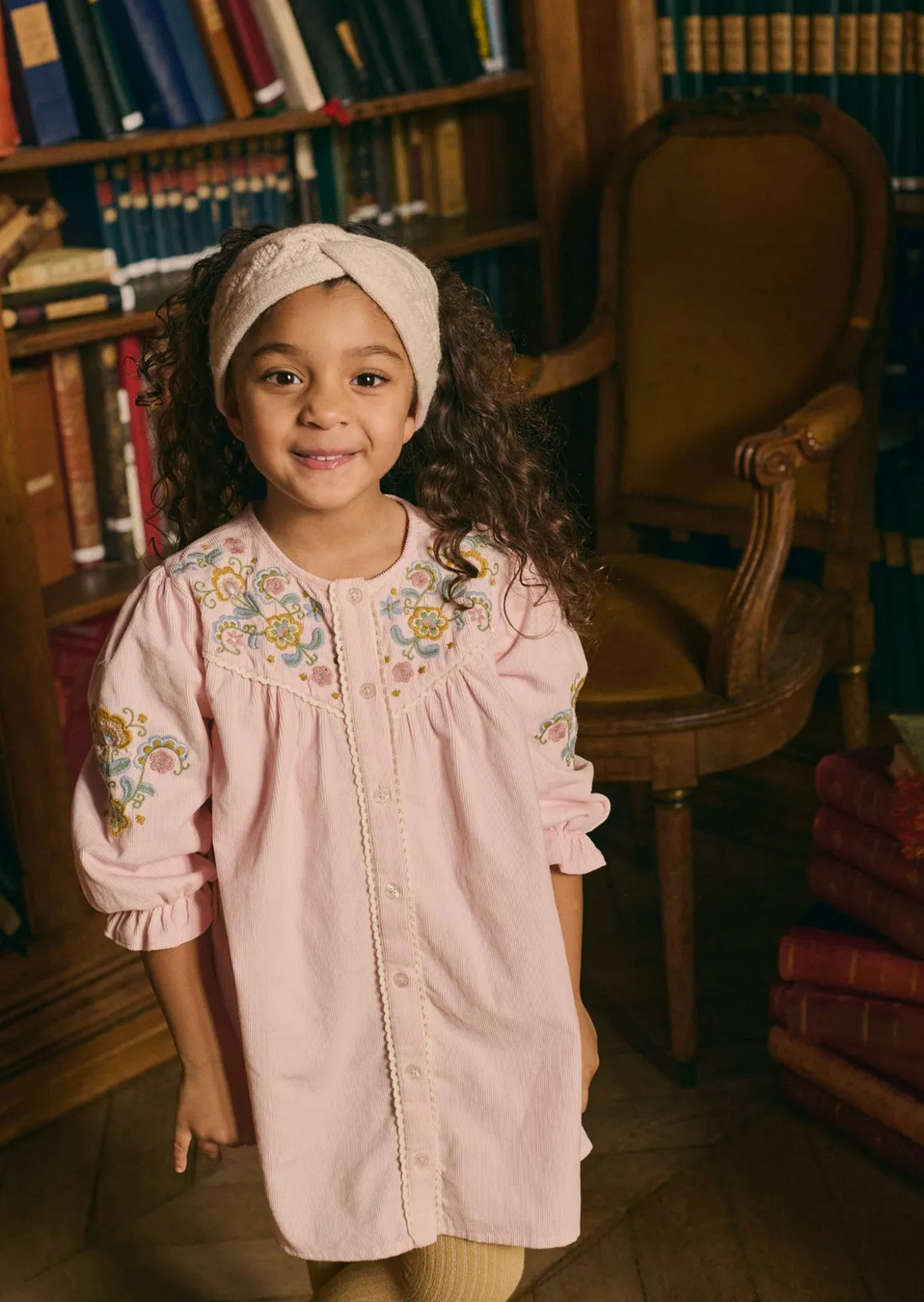 Robe fleurie rose FLORIANE LOUISE MISHA