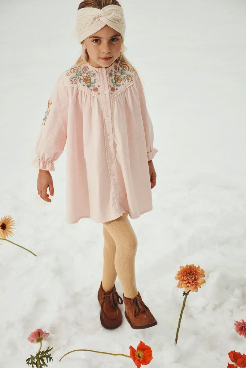 Robe fleurie rose FLORIANE LOUISE MISHA