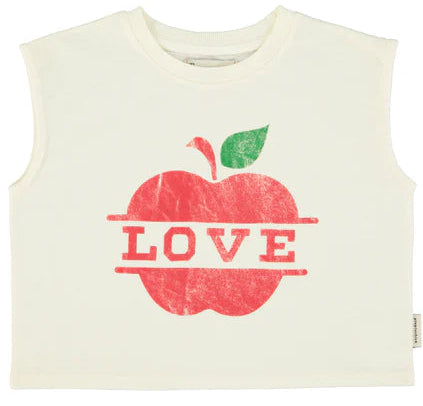 Tshirt sans manches APPLE ecru PIUPIUCHICK