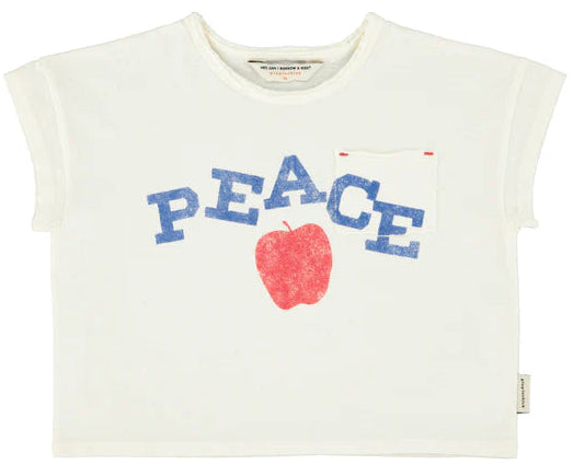 Tshirt PEACE ecru PIUPIUCHICK