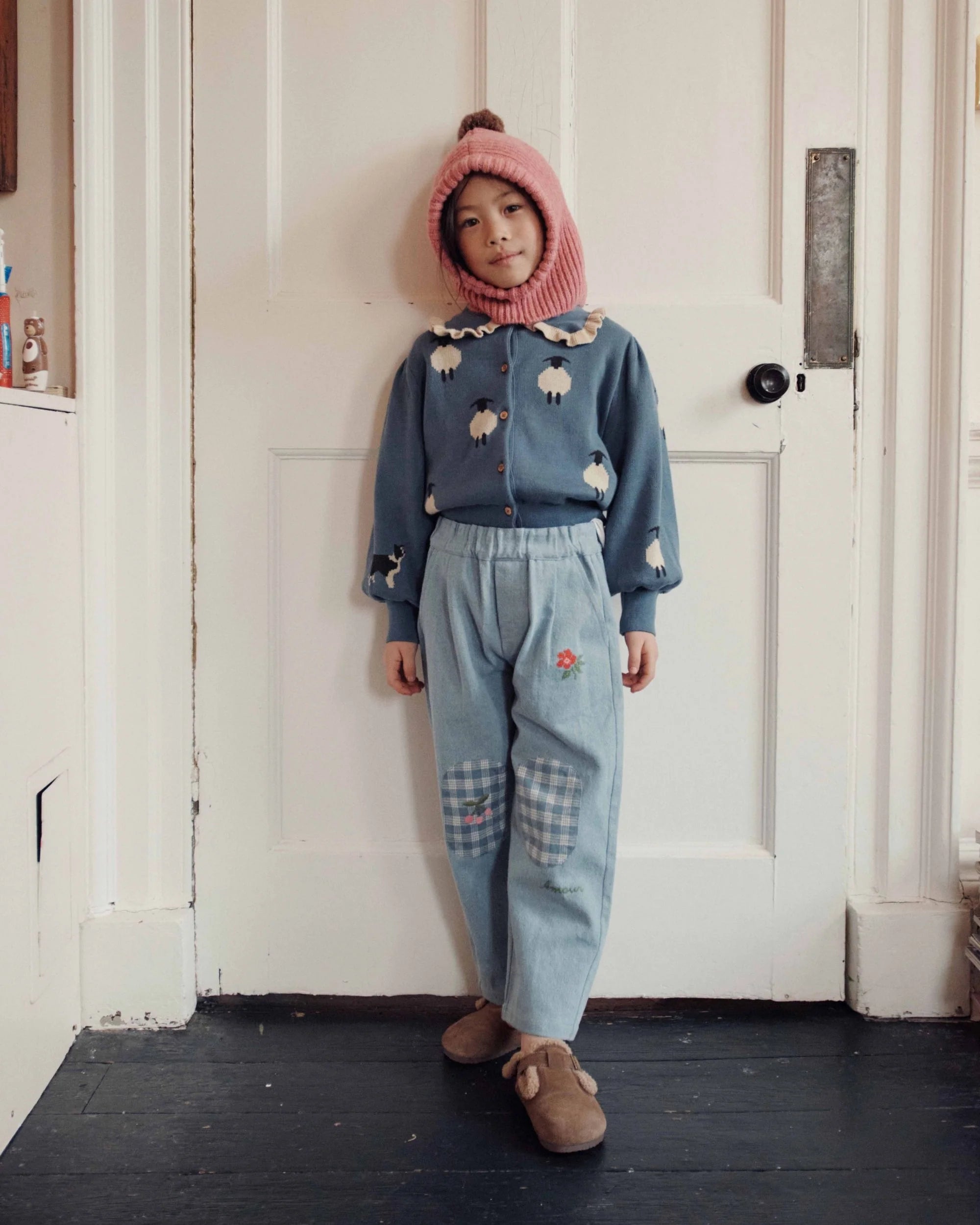 Cagoule pompom rose EMILE & IDA