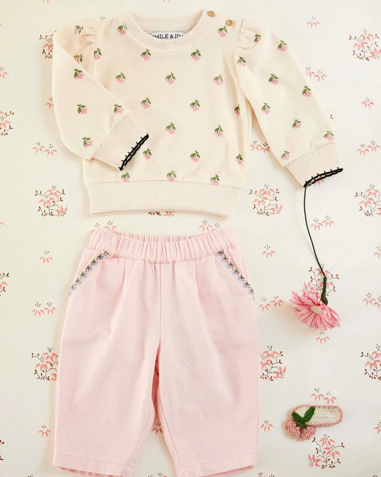 Pantalon poches brodées MACARON  EMILE & IDA