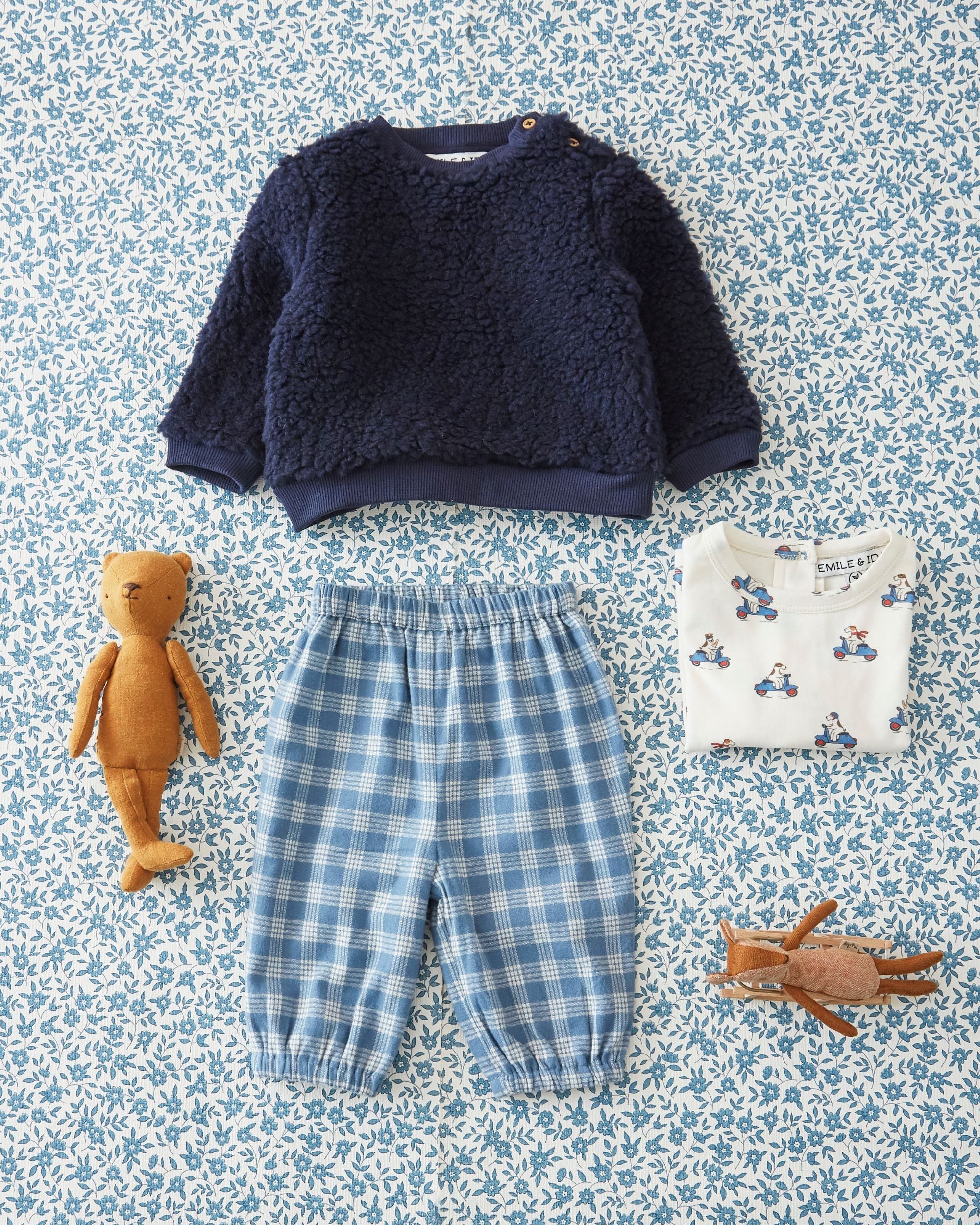Sweatshirt moumoute Bleu Marine EMILE & IDA