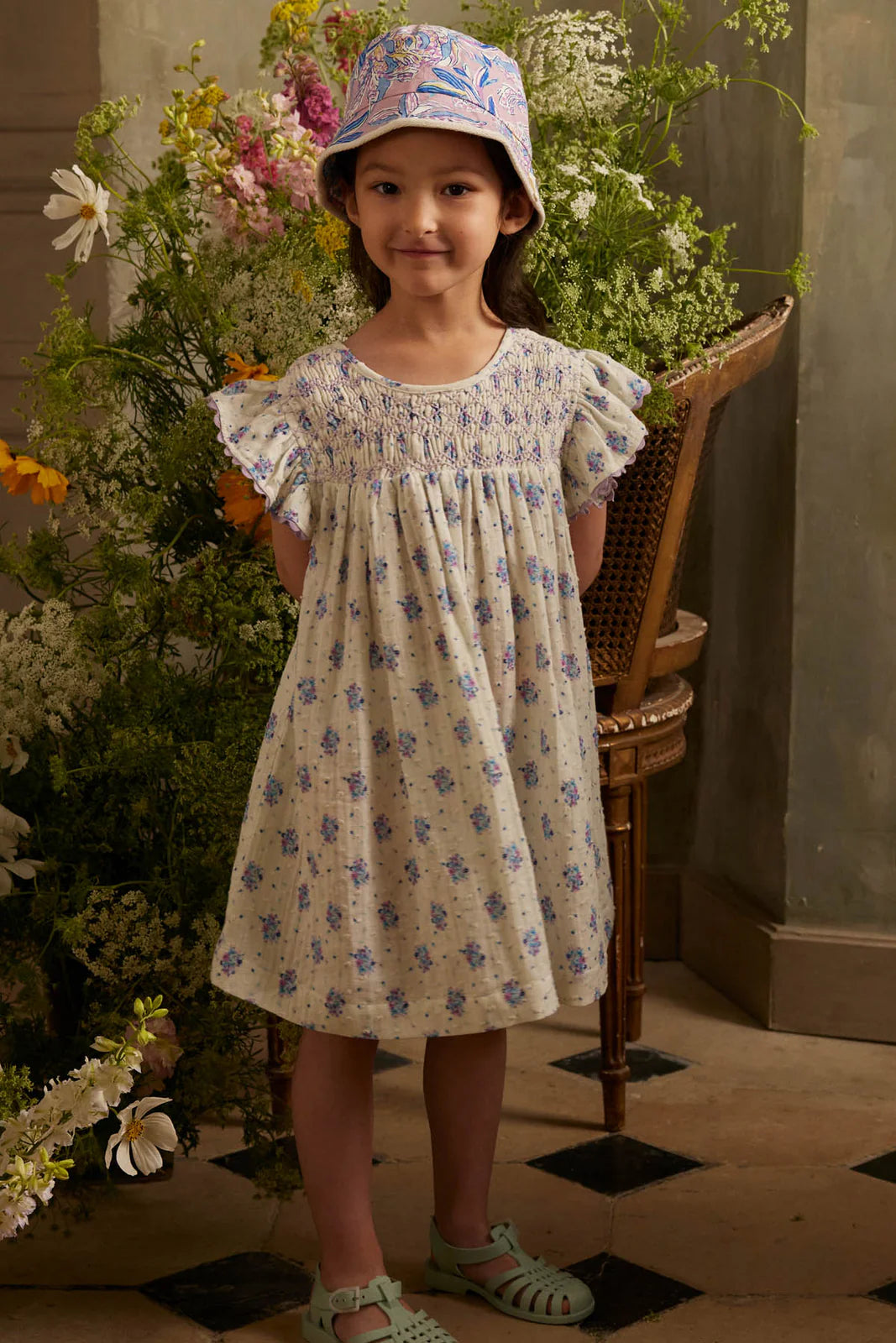 Robe SHANTI cream flower dunes LOUISE MISHA