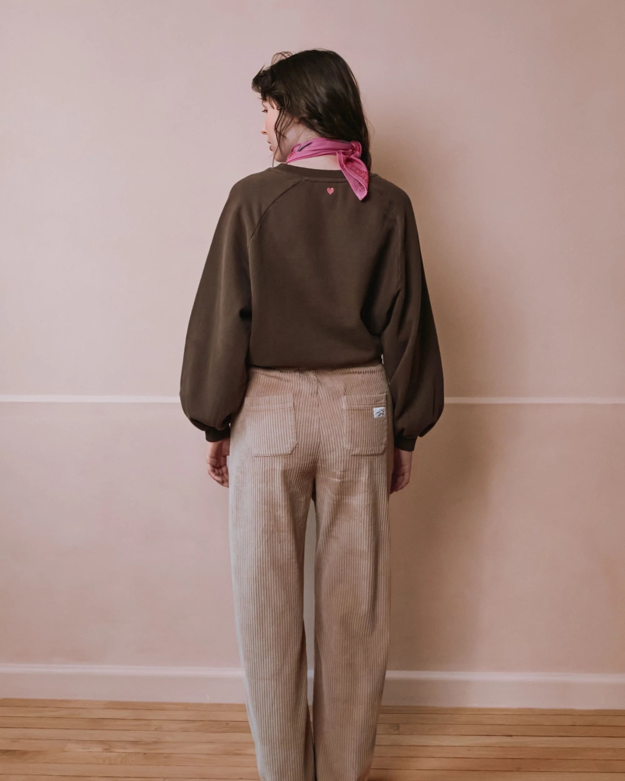 Sweat un jour en rose ADULTE Marron EMILE & IDA