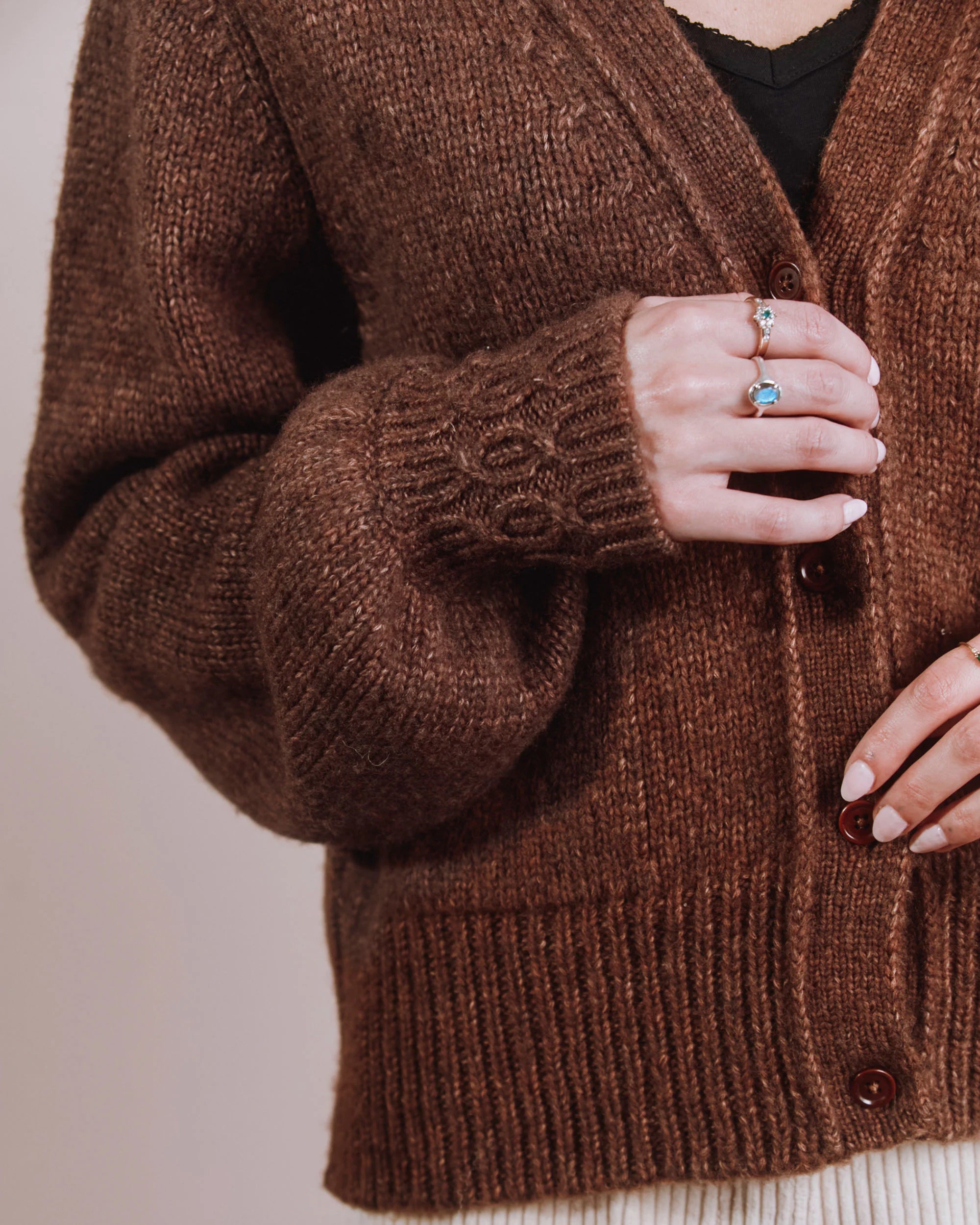 Cardigan Ultra doux Adulte marron EMILE & IDA