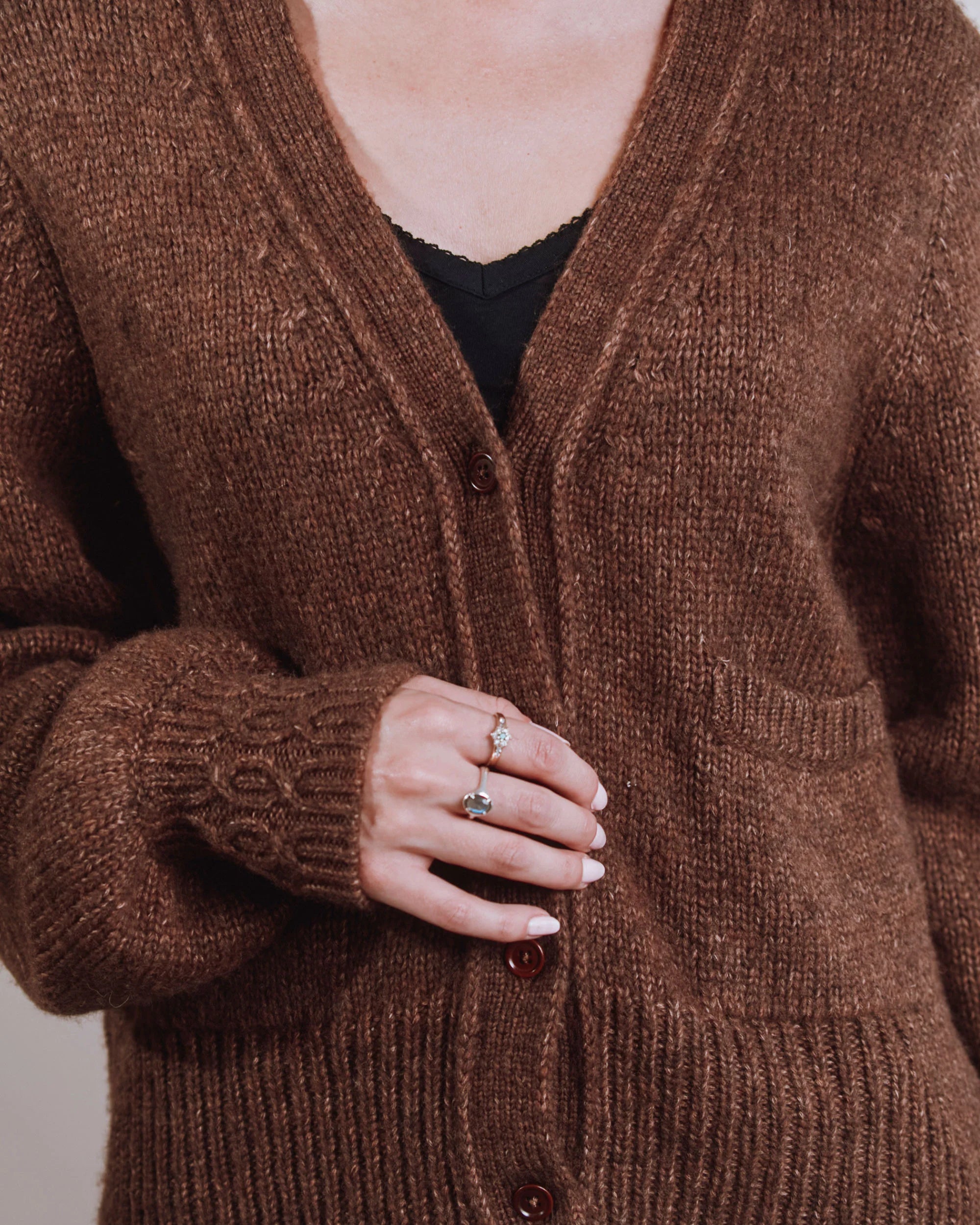 Cardigan Ultra doux Adulte marron EMILE & IDA