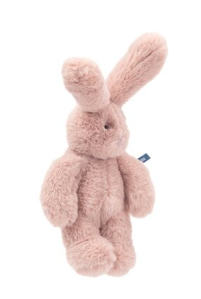 Peluche petit lapin rose MOULIN ROTY