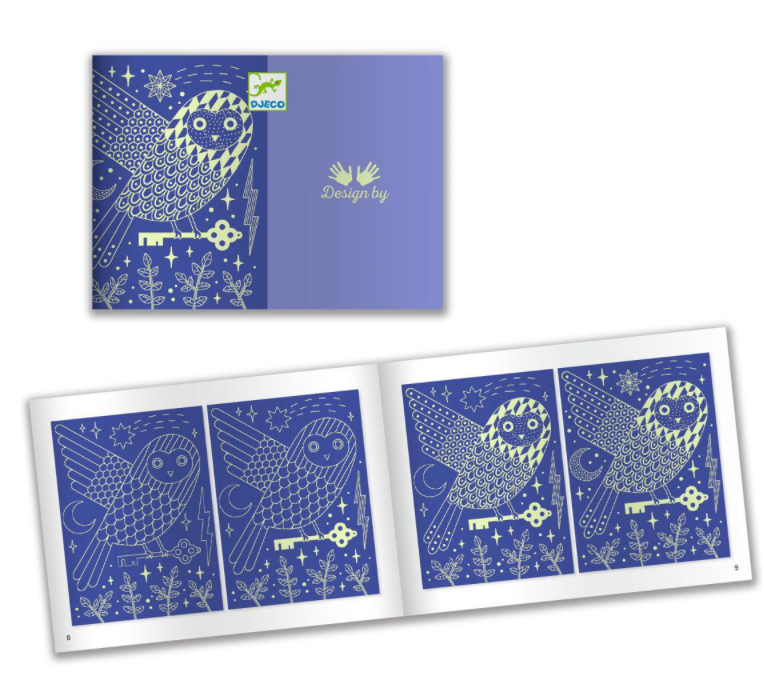 Cartes à gratter Phosphorescentes DJECO