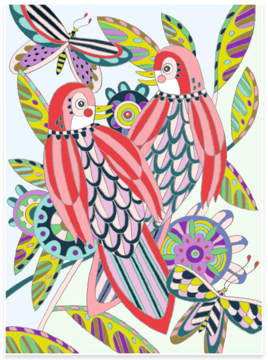 Coloriage Oiseaux DJECO