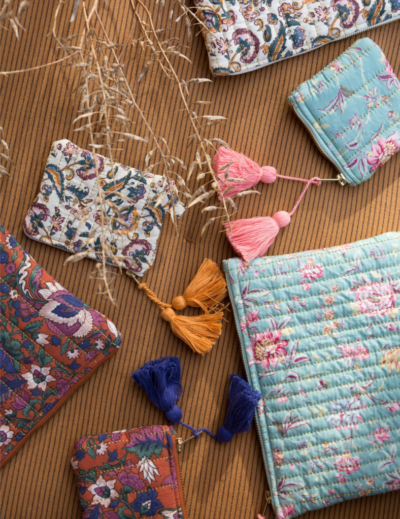 Porte monnaie LOIS Cream Wild Leaf LOUISE MISHA