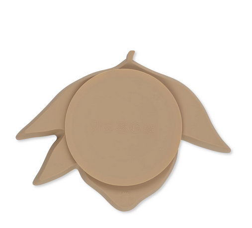 Assiette creuse et tasse citron en silicone stone KONGES SLOJD