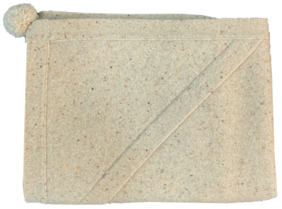 Couverture en cachemire beige chiné LES LUTINS