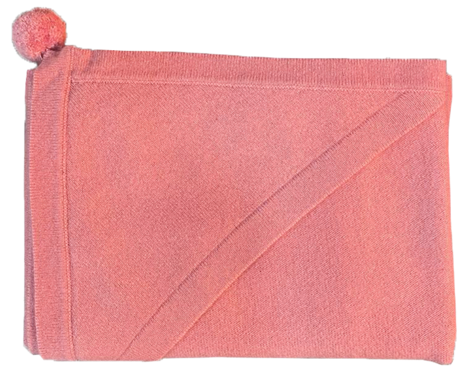 Couverture en cachemire rose LES LUTINS