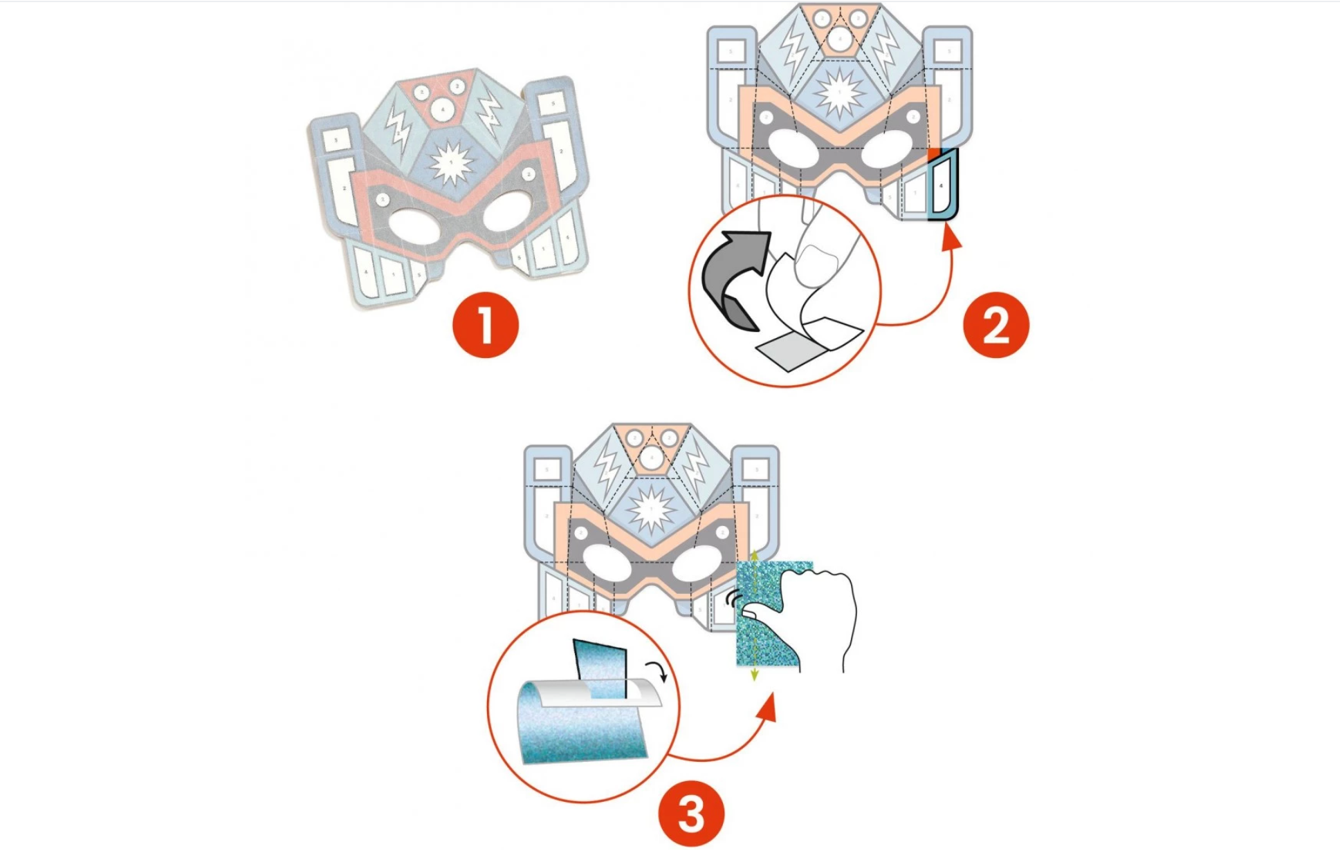 Masques DIY Super robots DJECO