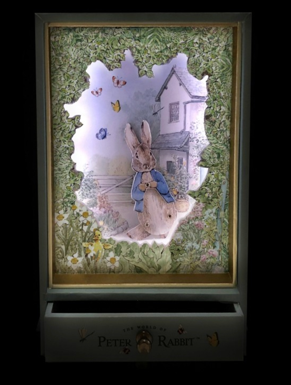 Grand dancing musical et veilleuse Peter Rabbit jardin TROUSSELIER