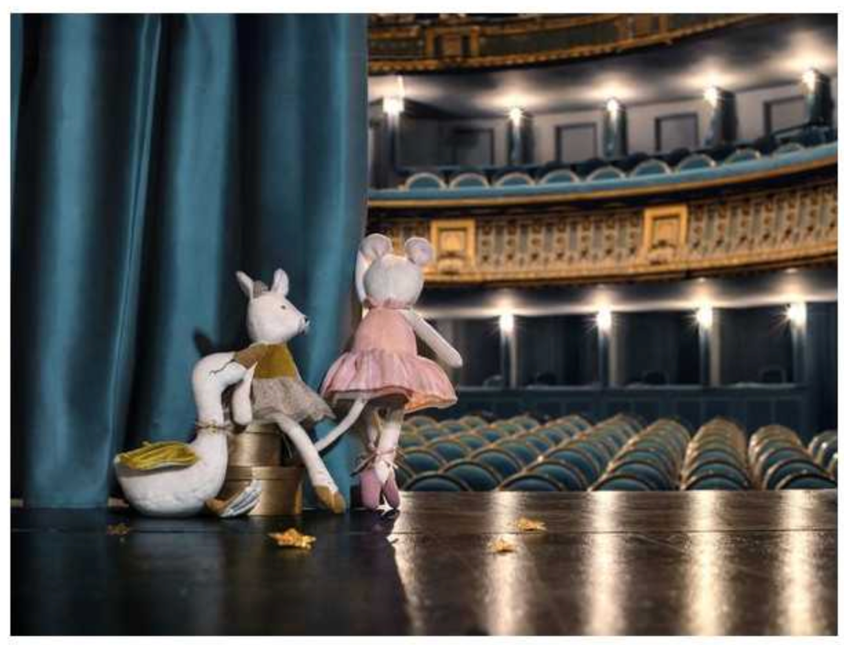 Cygne hochet doré La petite école de danse MOULIN ROTY