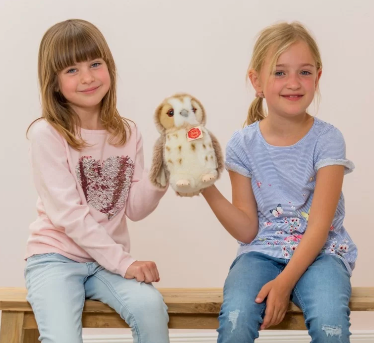 Peluche Chouette beige 20cm HERMANN TEDDY