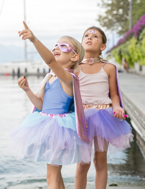 Déguisement Super-héroïne rose et bleu GREAT PRETENDERS