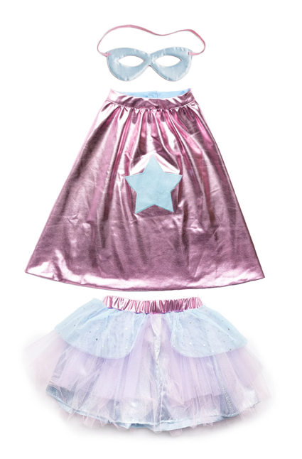 Déguisement Super-héroïne rose et bleu GREAT PRETENDERS