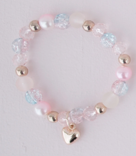 Bracelet Perles avec petit coeur doré GREAT PRETENDERS