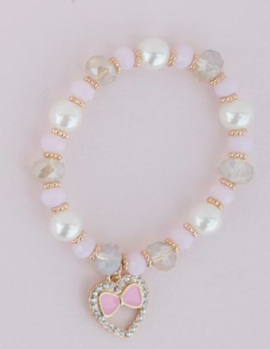 Bracelet Perles avec petit coeur à noeud GREAT PRETENDERS