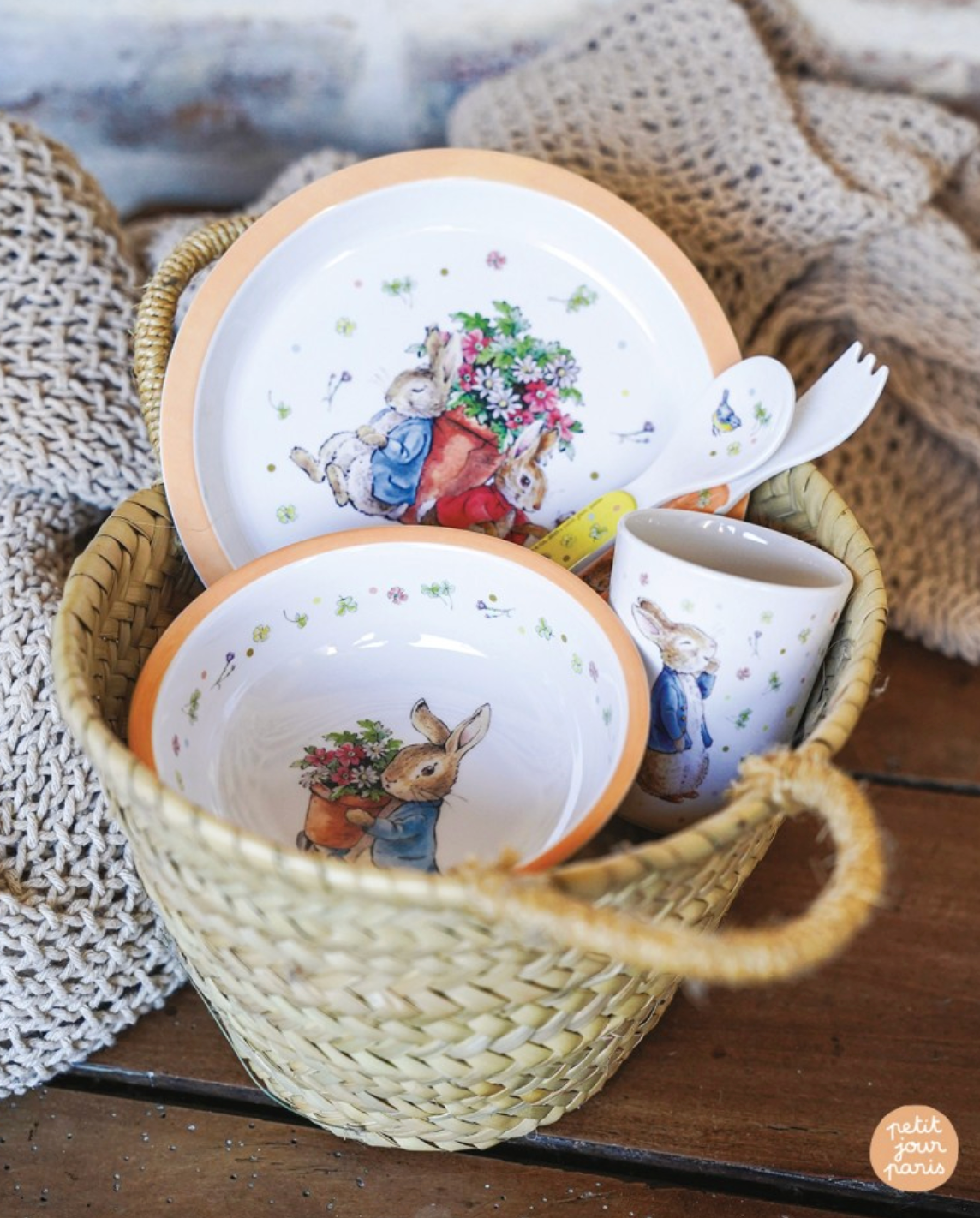 Coffret vaisselle 5 pièces Peter Rabbit PETIT JOUR