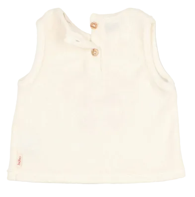 Ensemble en éponge KEEP IT SALTY écru débardeur et short BUHO