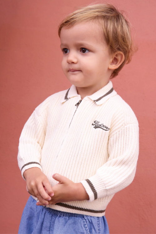 Cardigan NUGGETS ecru BONTON