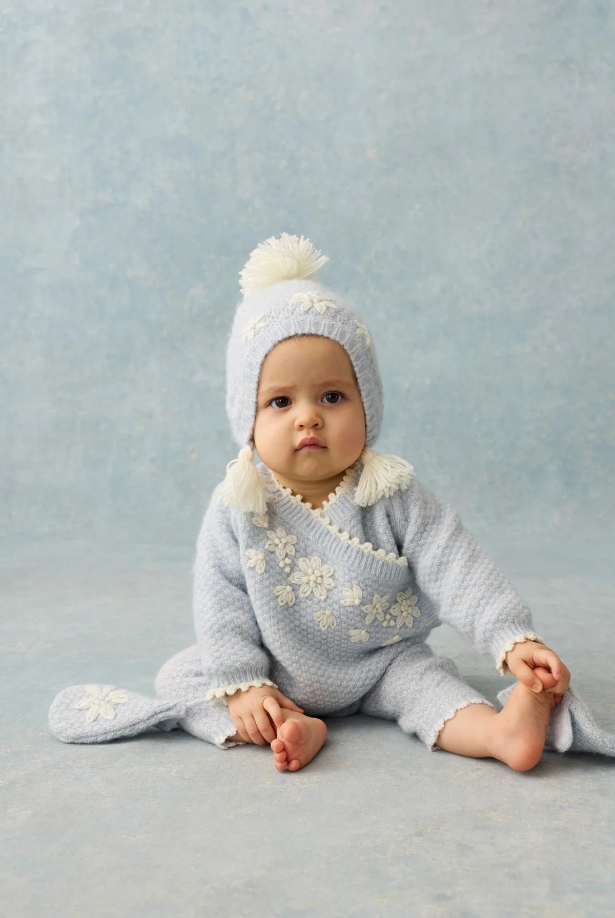 Set pull et legging bébé LILANA bleu LOUISE MISHA