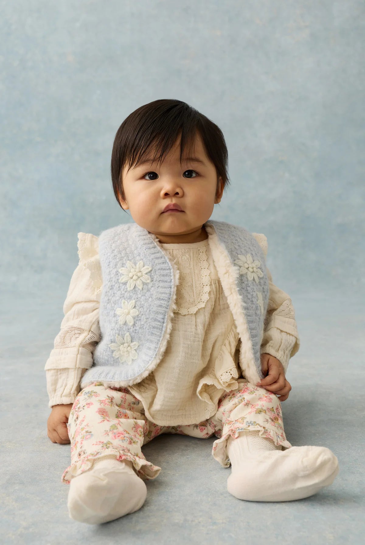 Veste sans manches réversible YOLETTE bleu LOUISE MISHA