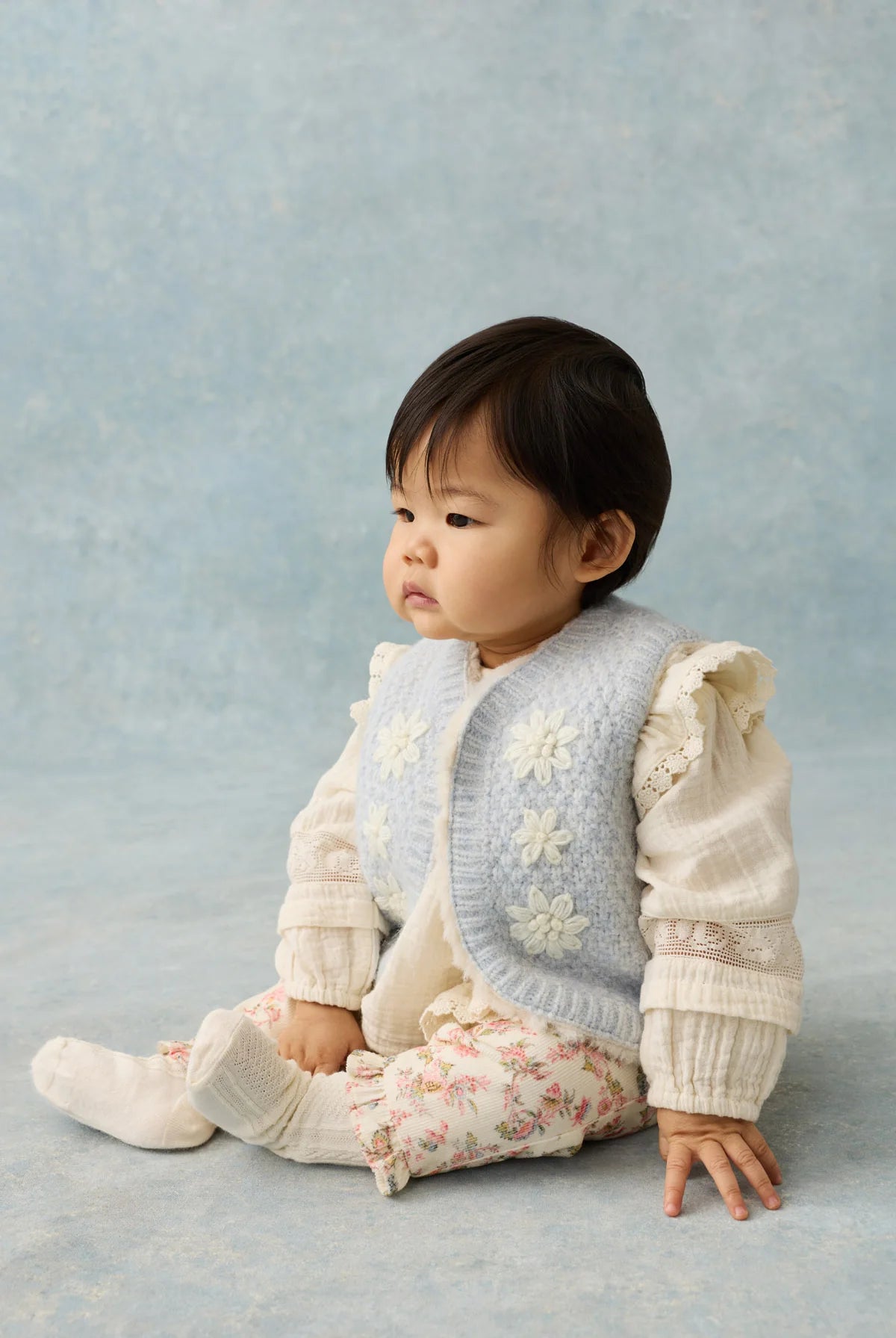 Veste sans manches réversible YOLETTE bleu LOUISE MISHA