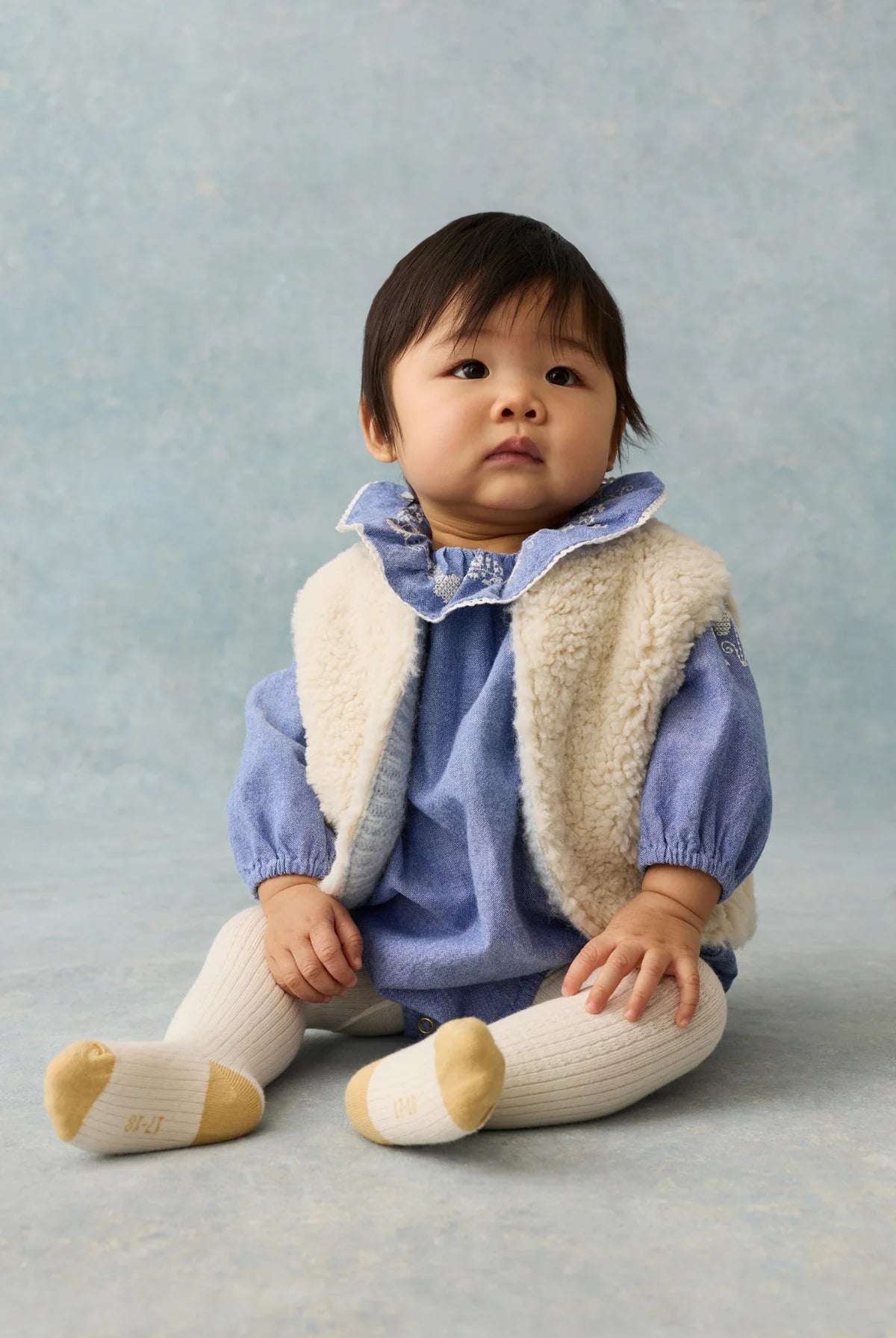 Veste sans manches réversible YOLETTE bleu LOUISE MISHA