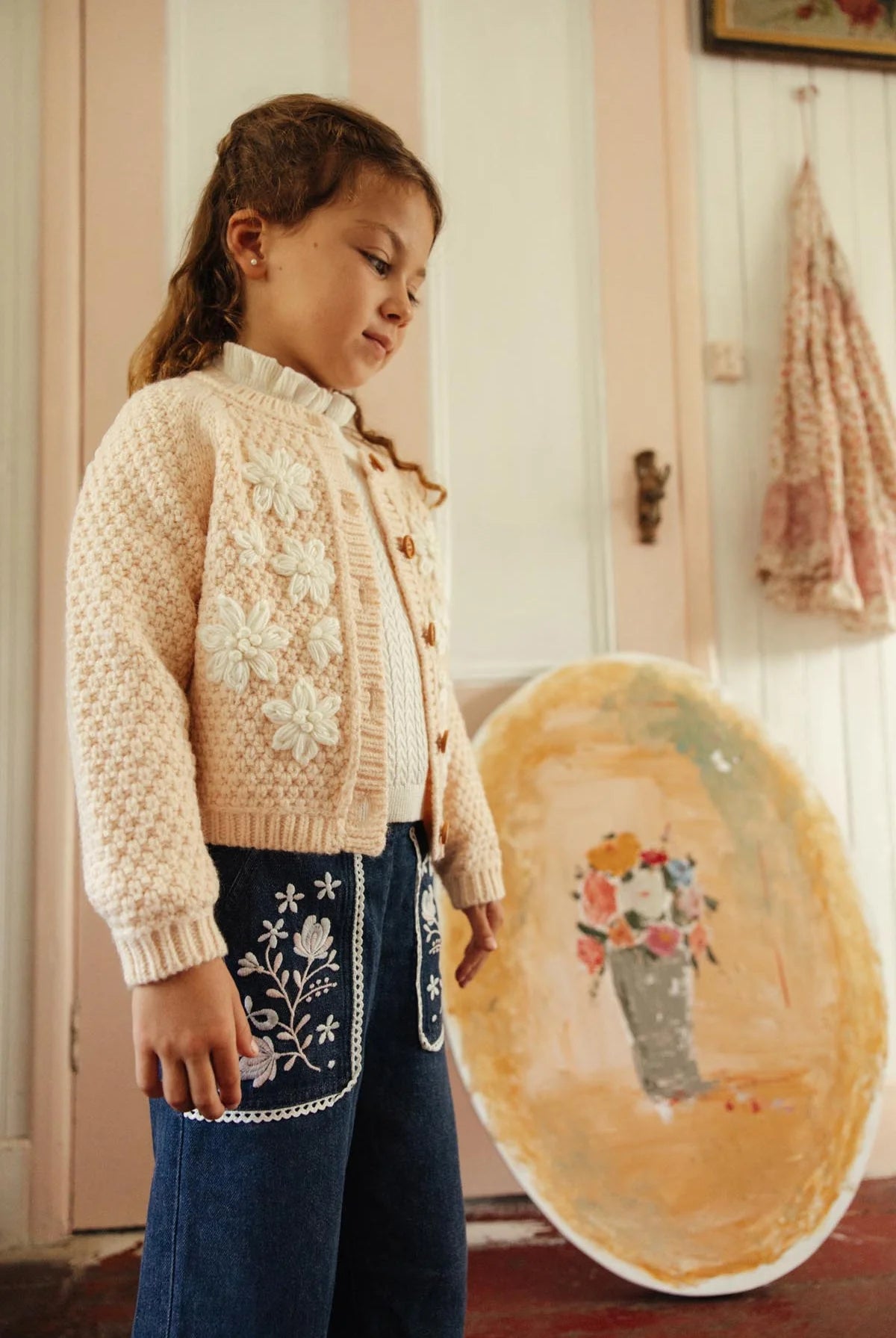 Cardigan YASMINE rose poudré LOUISE MISHA