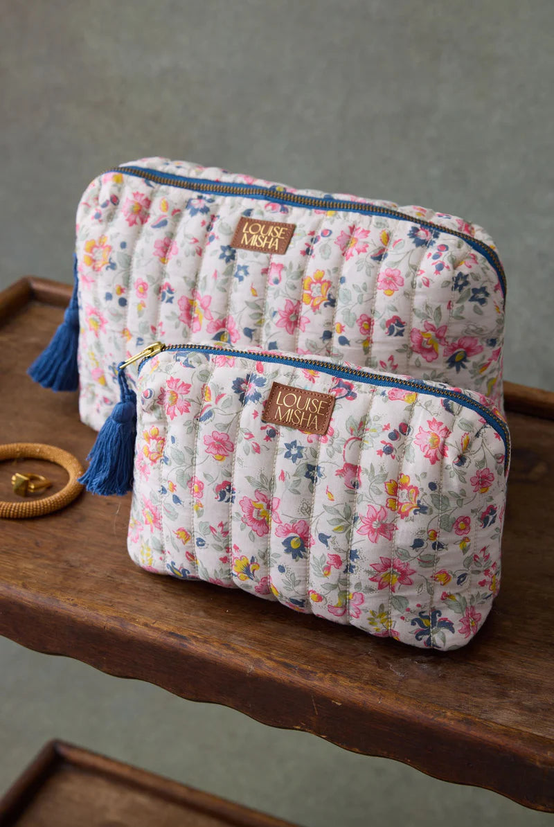 Trousse TEIKI small cream wild flowers LOUISE MISHA