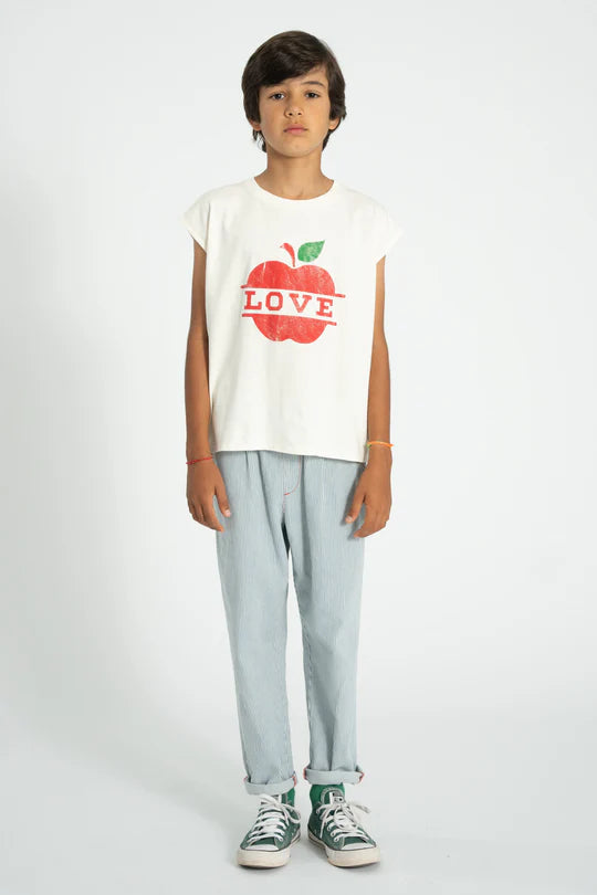 Tshirt sans manches APPLE ecru PIUPIUCHICK