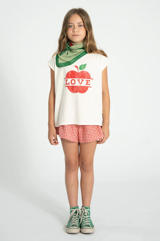 Tshirt sans manches APPLE ecru PIUPIUCHICK