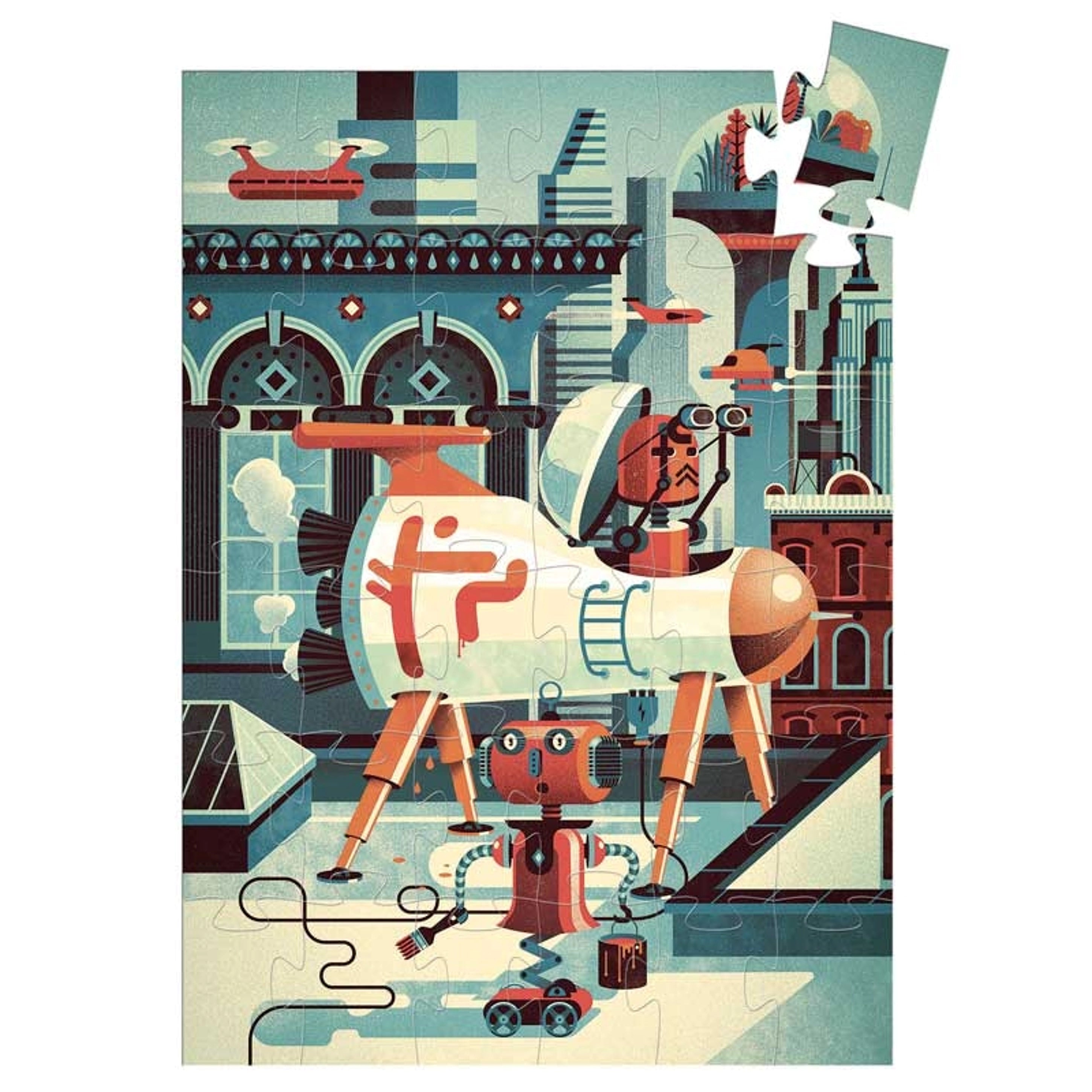 Puzzle silhouette BOB le robot DJECO