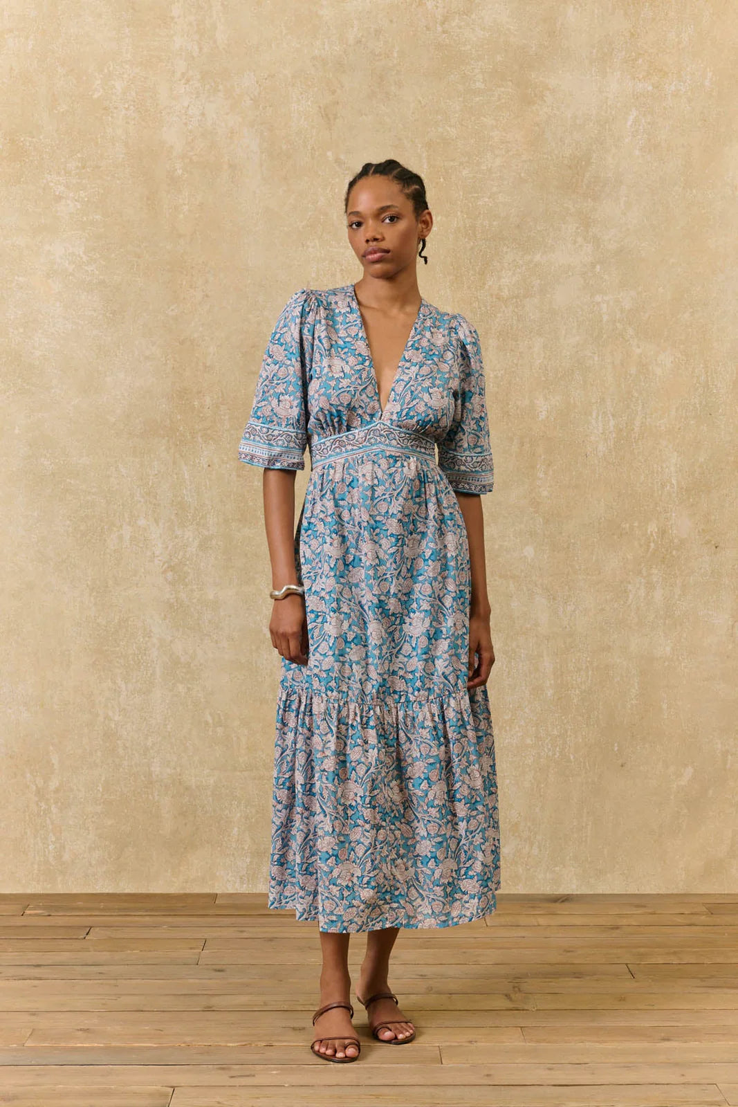 Robe ADULTE AURELIANE blue mountains avens LOUISE MISHA