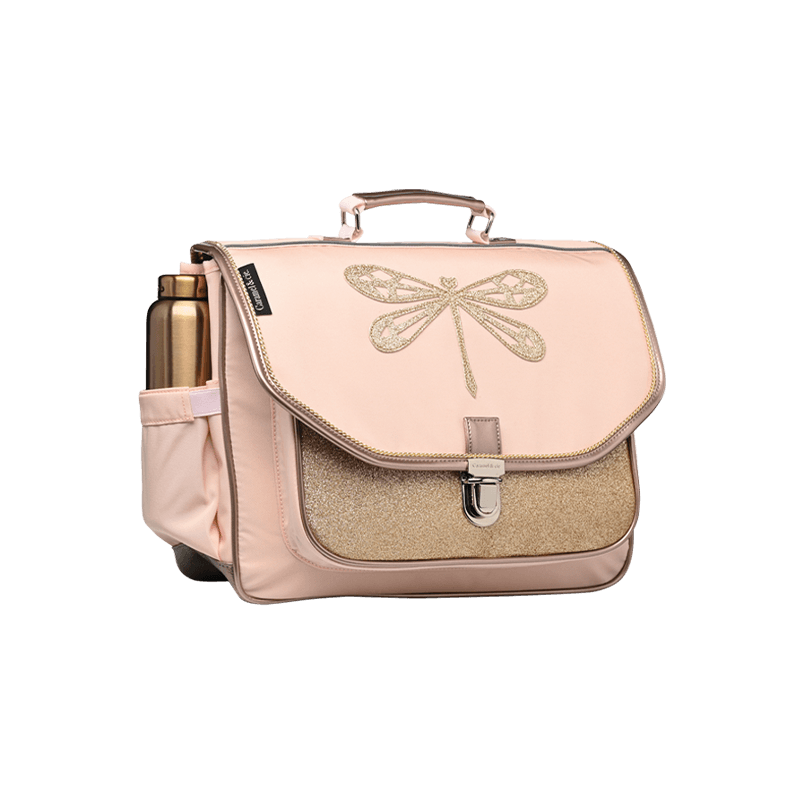 Cartable moyen libellule rose CARAMEL & CIE