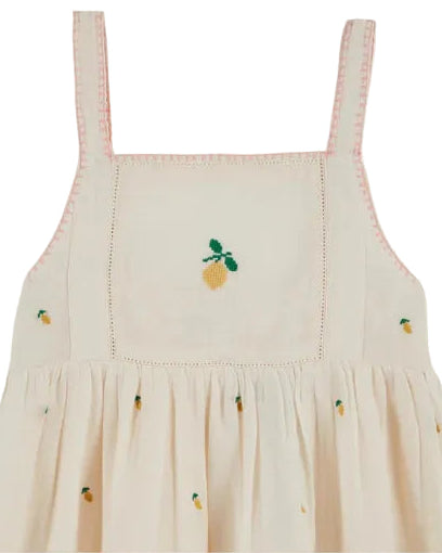 Robe brodée citron EMILE ET IDA
