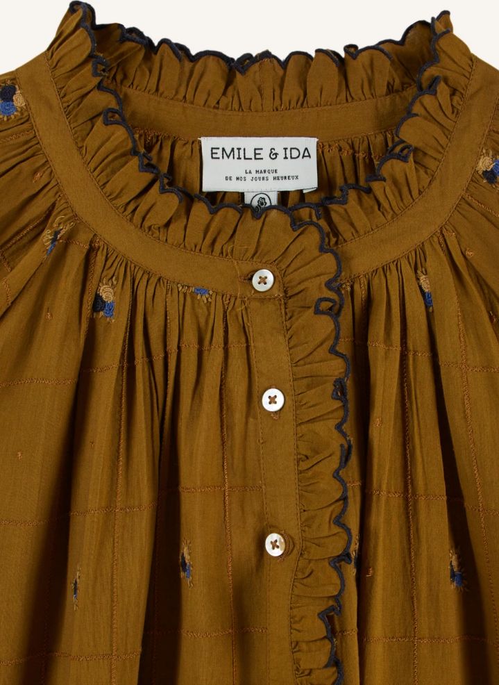 Blouse Vintage brodé main ADULTE Artichaud EMILE ET IDA