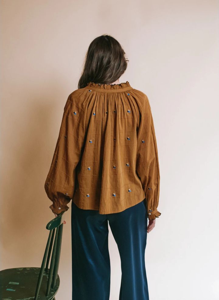 Blouse Vintage brodé main ADULTE Artichaud EMILE ET IDA