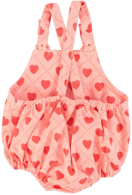 Barboteuse COEUR rose PIUPIUCHICK