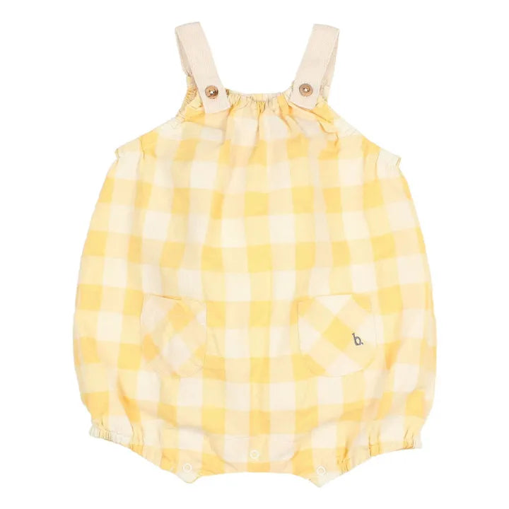 Barboteuse vichy jaune BUHO
