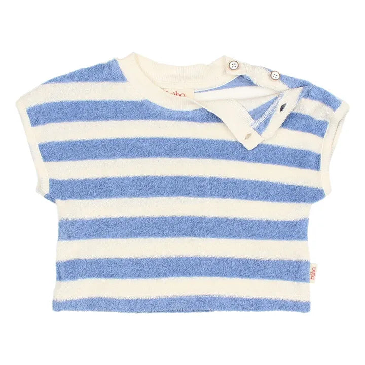 Ensemble en éponge TERRY bleu t-shirt et short BUHO