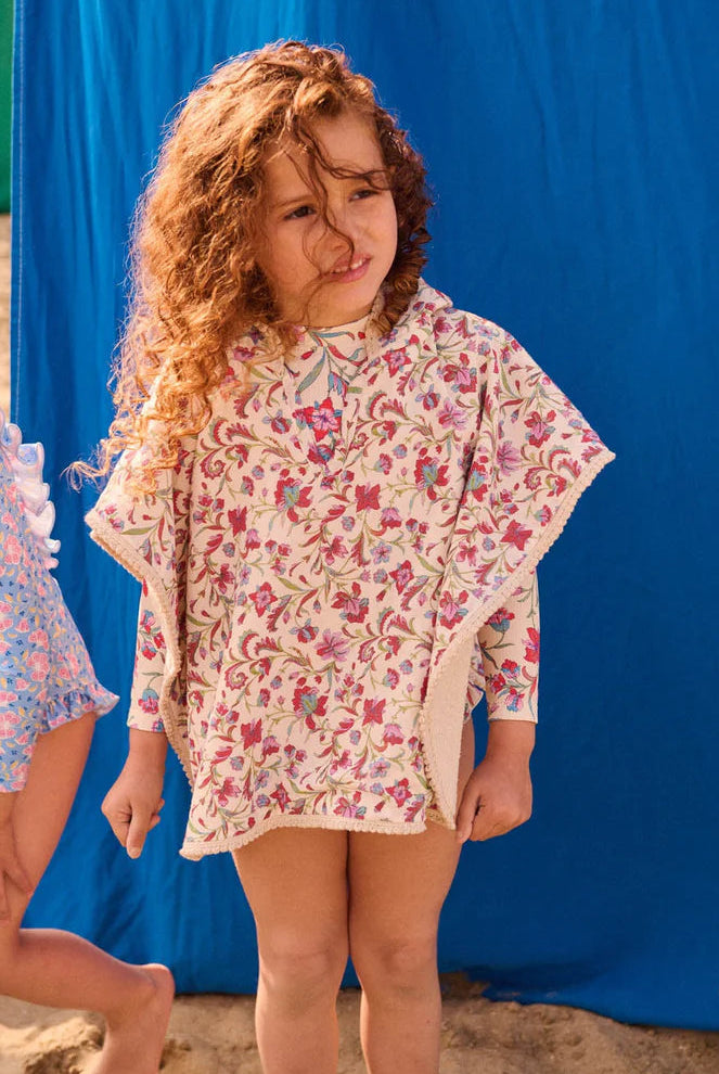 Poncho de bain MAEL cream floral haven LOUISE MISHA