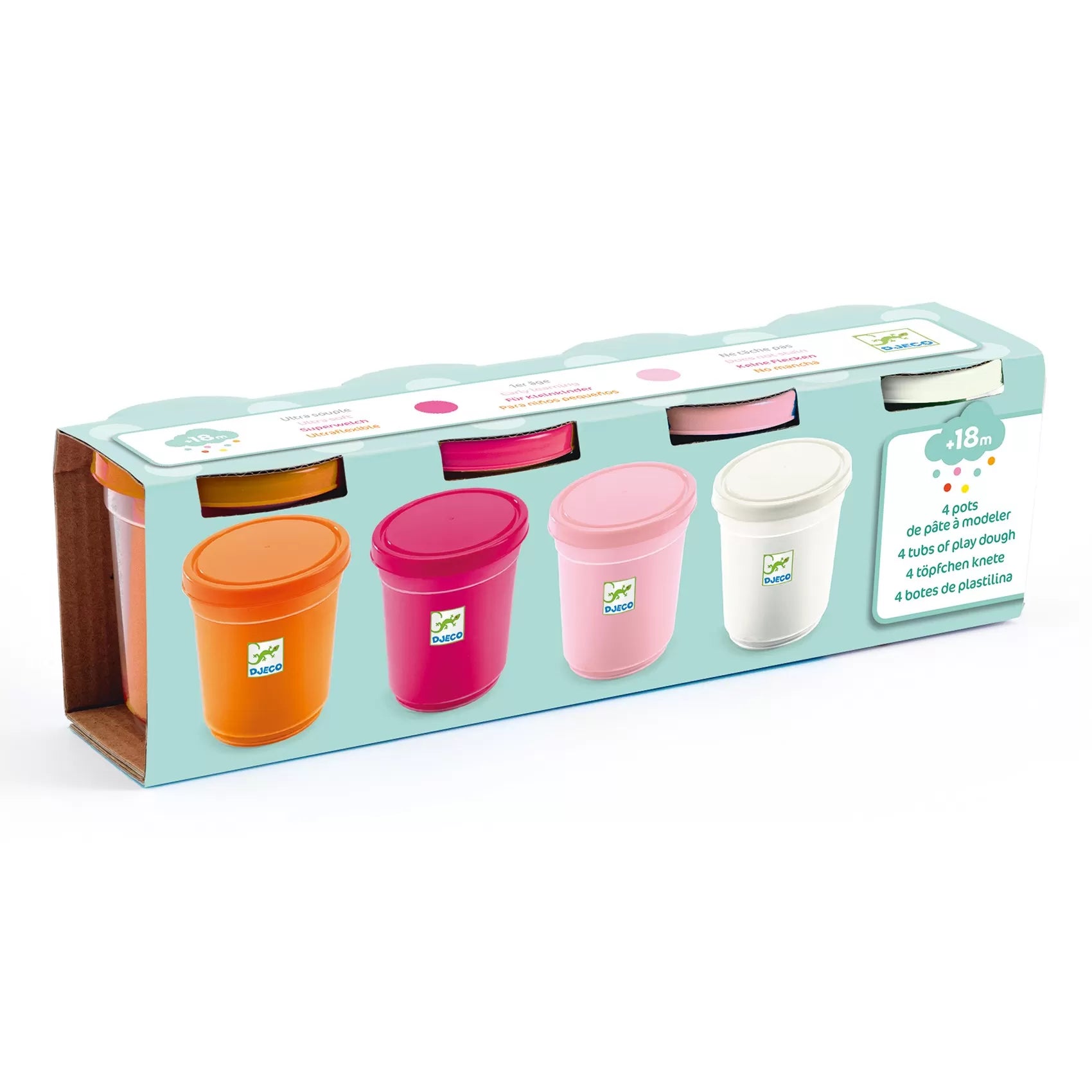 4 pots de pâte à modele sweet DJECO