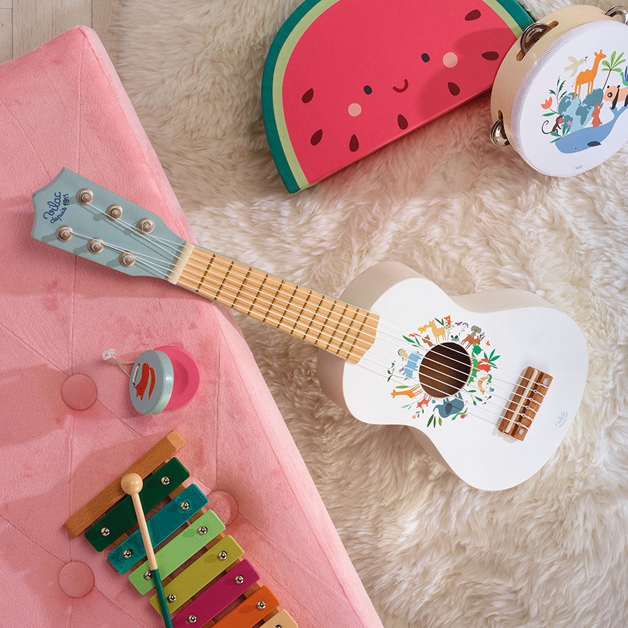 Guitare en bois blanc VILAC