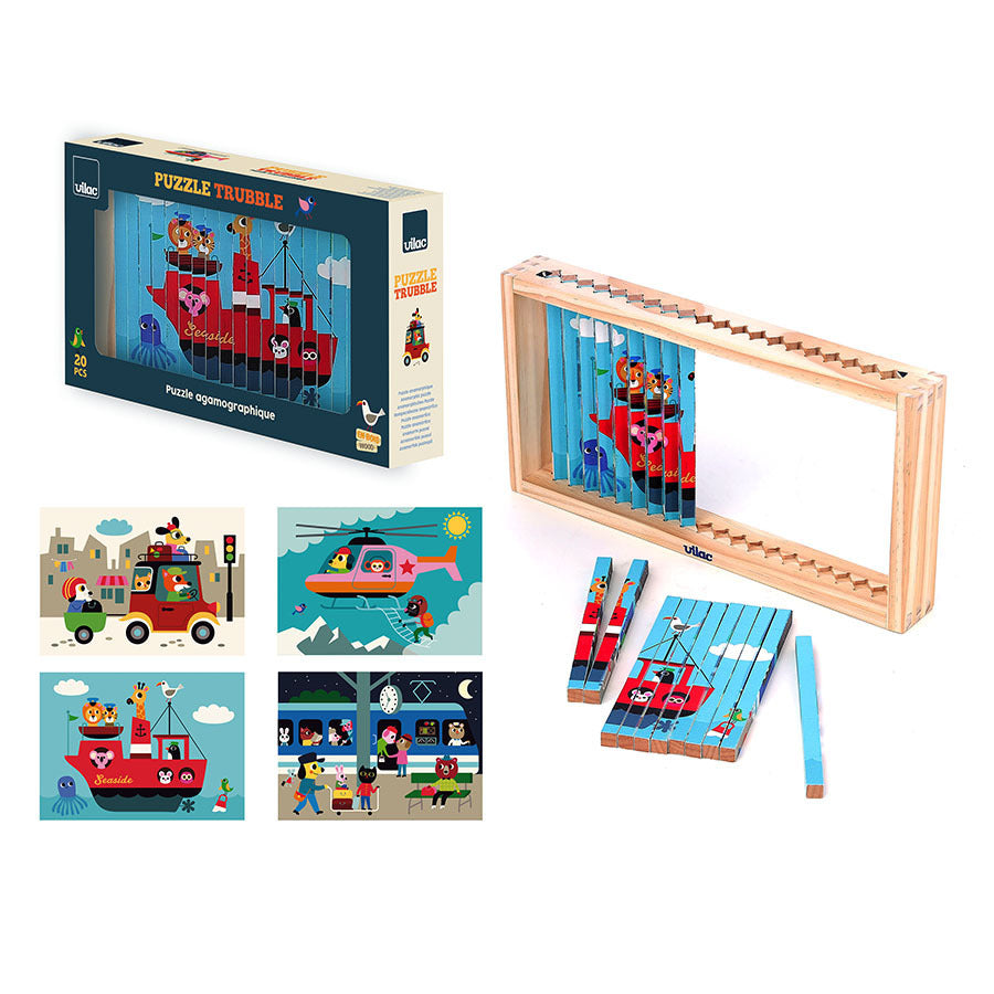 Puzzle 4 Dimensions Les transports Ingela P.Arrhenius VILAC